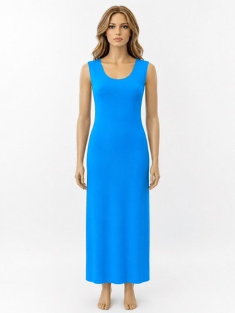 The Drop Blue Sleeveless Open Back Tie Knit Midi Dress XL NWT